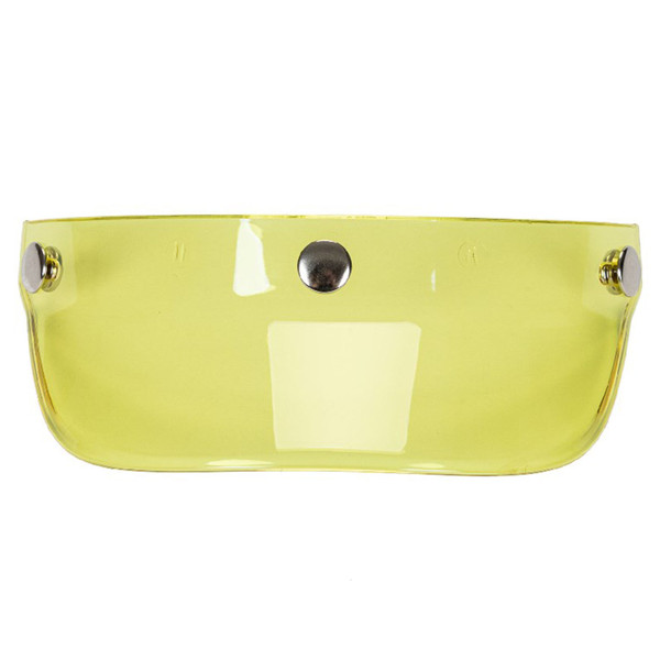 Universal 3 Snap-Button Visor Flip Up Wind Shield for Open Face Motorcycle Helmet