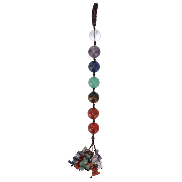 7 Chakra Crystal Pendant Car Hanging Ornament Pendulum Home Decoration for Yoga Meditation