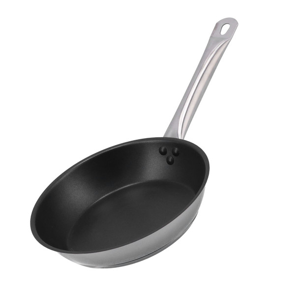 304 Stainless Steel Fry Pan Non Stick Heat Resistant Frying Egg Pan Cookware for Kitchen Restaurant220x50mm