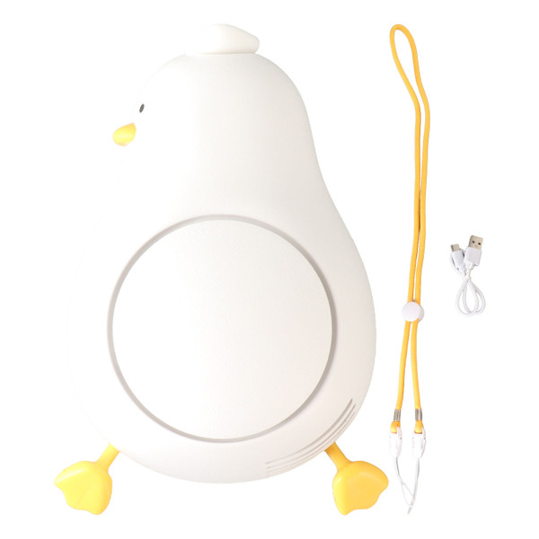 Hanging Neck Fan Adjustable Lanyard Cute Duck Cartoon Shape Hands Free Wearable Fan for Work Outdoor 5V