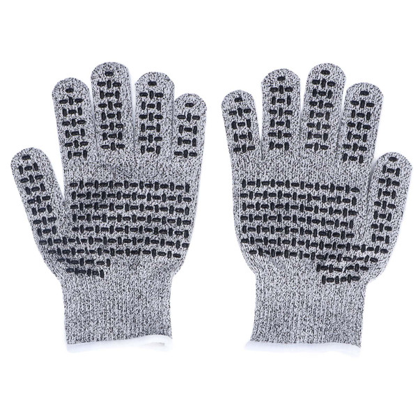 2Pcs Cut Resistant Gloves HPPE Silicone Safety Cutting Kitchen Work Gloves for Gardening
