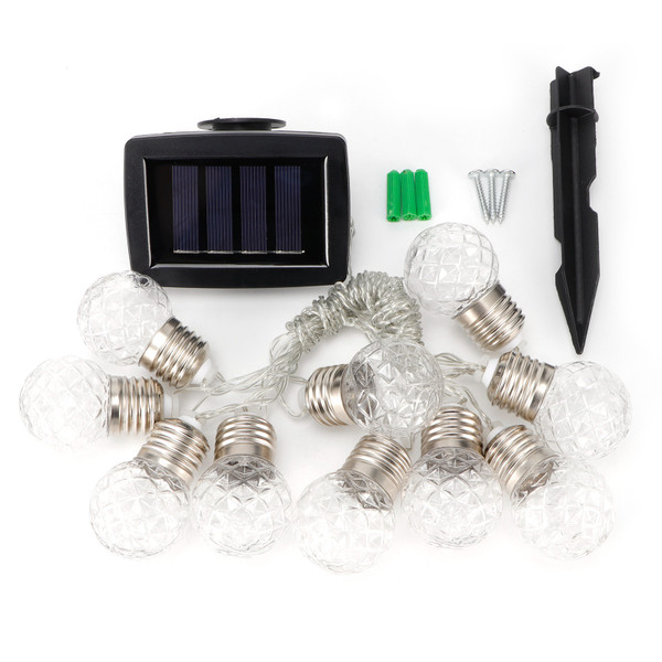 Waterproof 10LED Chips Solar Powered String Light for Outdoor Garden Festival Decoration 3.8m