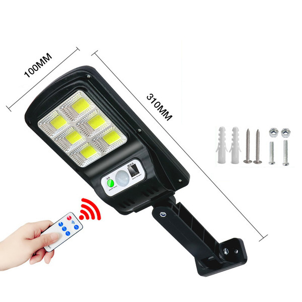 Solar Powered Motion Sensor Light Outdoor Waterproof Courtyard Light Security Light with Remote Control Solar Wall Lamp