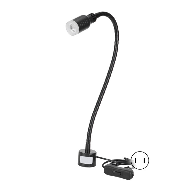 LED Universal Adjustable Machine Tool Light 5W Work Lamp with Magnetic Base for MaintenanceUS Plug 110‑220V