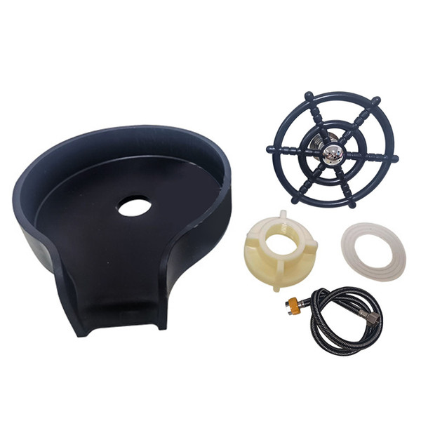 High Pressure Cup Washers Stainless Steel Automatic Sink Cup Rinser for Home Kitchen Black