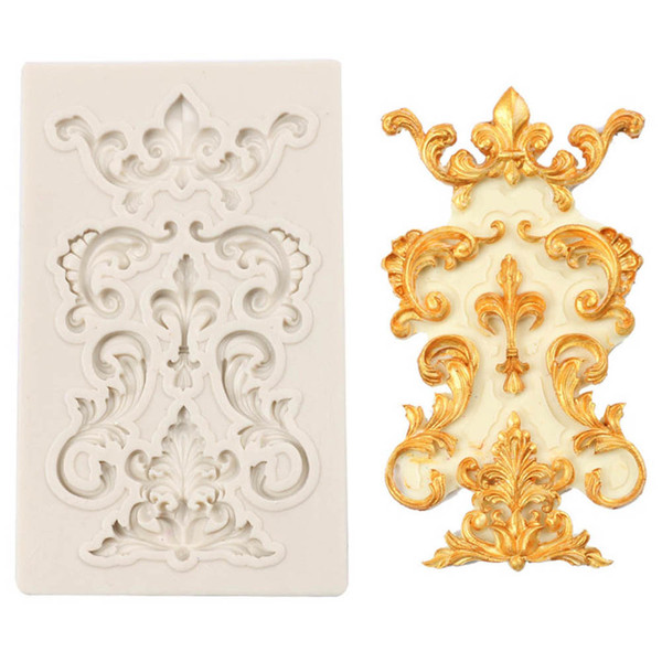 Lace Flower Border Mould Vintage Fondant Mold Silicone Cake Decorating Mould