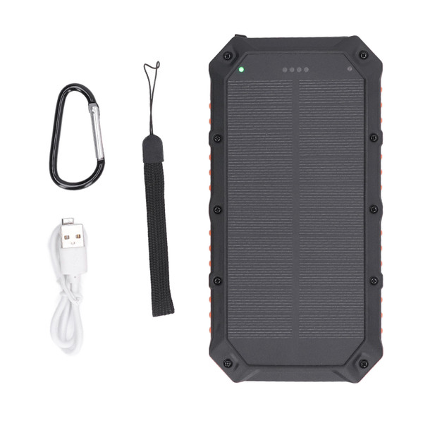 Solar Portable Charger 30000mAh Fast Charging Solar Power Bank With LED Flashlight for Outdoors