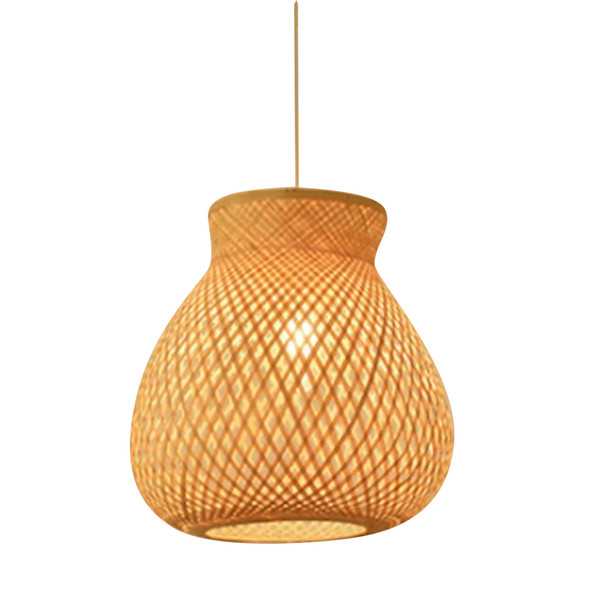 Bamboo Pendant Light Hand Woven Natural Bamboo Pendant Ceiling Light Fixture Distinctive Modern Japanese Lamp for Kitchen Island Living Room
