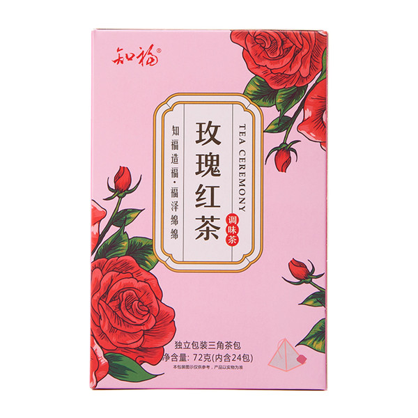 Rose Black Tea Bag Triangular Packaging Low Temperature Roasting Aromatic Fragrant Flower Flavored Tea