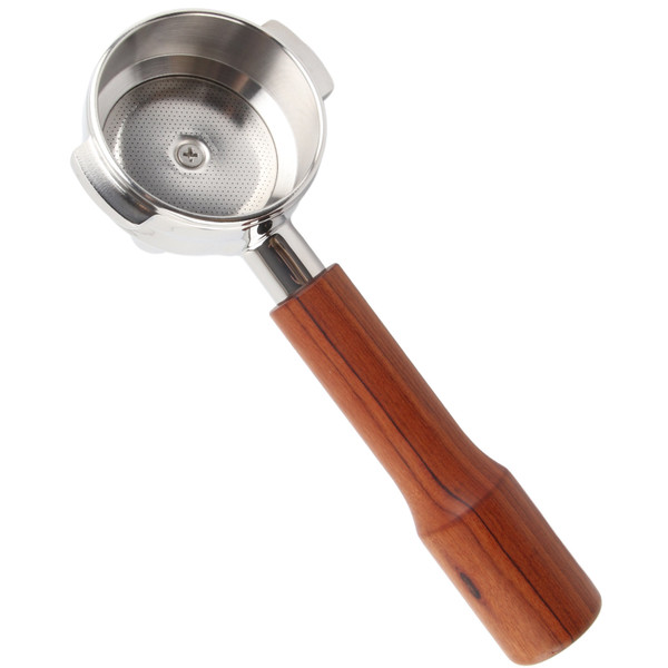 58mm Portafilter Single Head Extraction Solid Wood Handle Stainless Steel Tea Coffee Portafilter C1 Style Rosewood