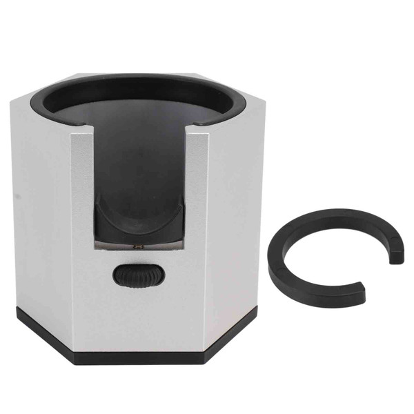 Coffee Portafilter Holder Aluminum Alloy Coffee Portafilter Stand with Removable Bracket Cover Height Adjustable Knob Silver