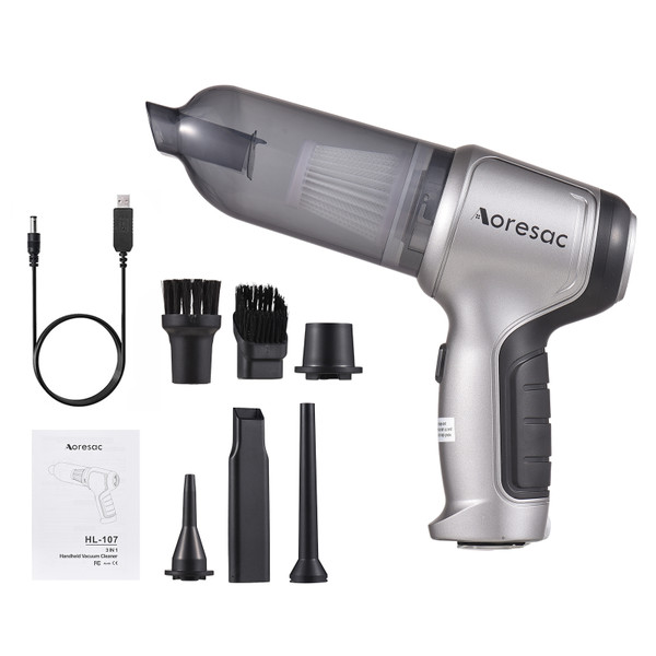 Aoresac Portable Handheld Vacuum Cleaner Mini Cordless Car Vacuum Cleaner Brusheless Motor 20000PA High Power 2-Level Suction Built-in Large Capacity Battery for Car Interior Home Office Pet Hair Cleaning