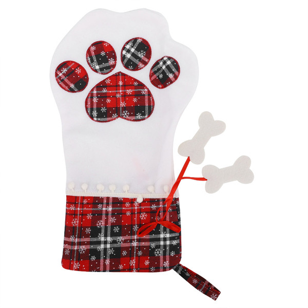 Christmas Gift Bags Dog Pet Paw Socks Hanging Doll Toy Gifts Decoration