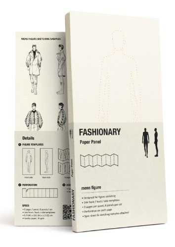 Fashionary Panel Mens Figure (front/side/back)