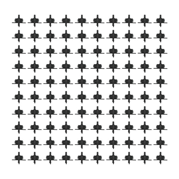 100Pcs 4L Pressure Compensating Drip Emitters Detachable Irrigation Dripper Nozzle for 4/7 Hose