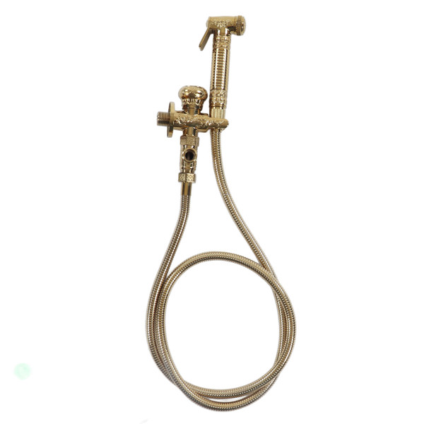 Antique Copper Finish Toilet Sprayer Retro Exquisite Powerful Impact Wall Mounted Bidet Faucet for Bathroom Bidet