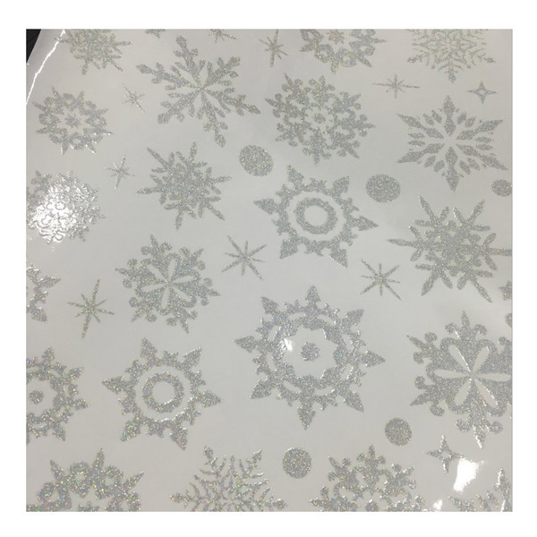 Winter Snowflake Self adhesive Removable Decorative Sticker for Home Office Decor(Silver)
