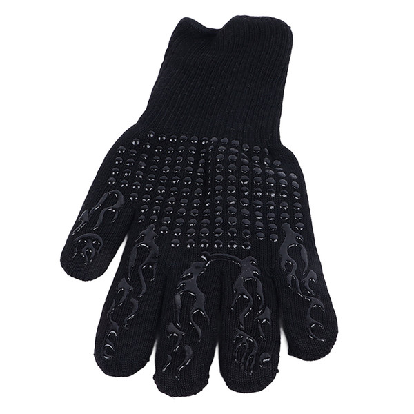 Heat Resistant Cooking Gloves Non Slip Reversible Use Polyester Cotton Lining Oven Glove for Grilling Barbecue Cooking