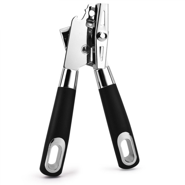 Manual Can Opener Stainless Steel Safety Can Opener with Non Slip Handle Multi Function Bottle Opener Kitchen Tool