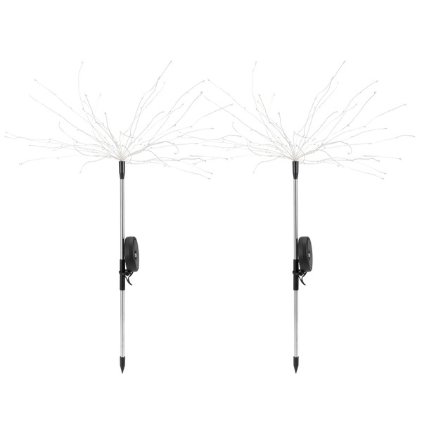 2Pcs 105LED Waterproof IP44 Solar Fireworks Light LED Lawn Lamp Landscape Path Lights Outdoor LightingColorful Light