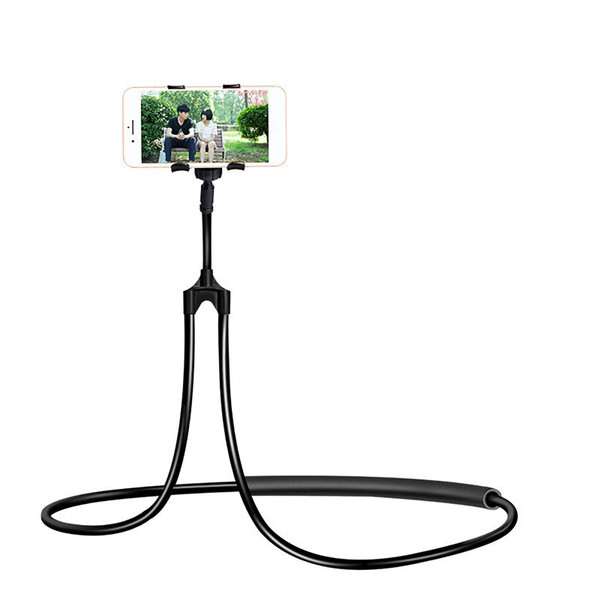 Mobile Phone Holder Hanging On Neck Multifunction Flexible Adjustable for Bed Sofa CarBlack 78cm/31in