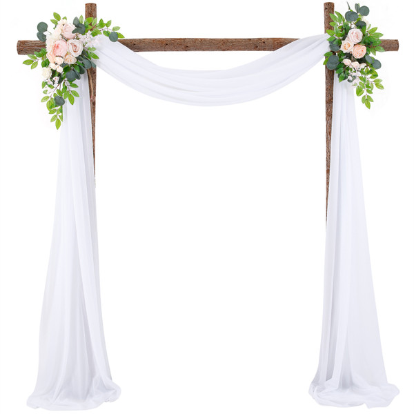 Wedding Decoration Arrangement Veil Arch Veil Background Veil Wedding Arch Drapery