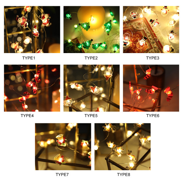2 Meters/6.6Ft 20LEDs Elk Design String Light Constant Bright& Flash Lighting Mode IP42 Water Resistance 3 * AA Cell Operated for Christmas Xmas Party Home Decoration Present Gift