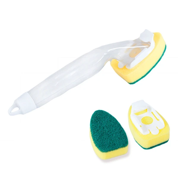 Soap Dispensing Sponge Brush Multifunction Soap Control Dispenser Scrubbers Dishwasher Cleaning Tool