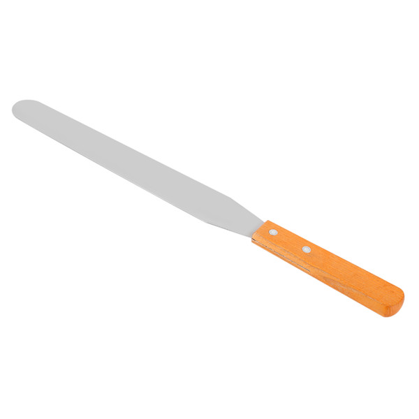 Stainless Steel   Wood Straight Spatula Cake Icing Decorating Smooth Tool for Baking Pastry