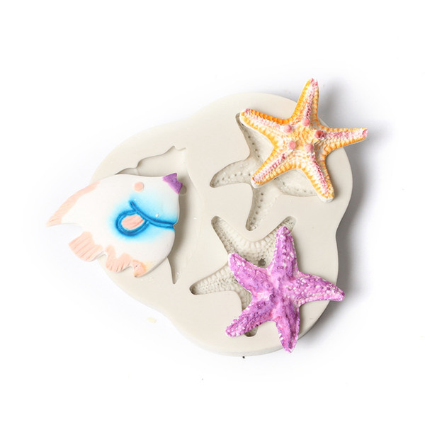Marine Style Mould Decorating Tool DIY Silicone Cake Mold for Baking Fondant Cupcake Dessert04#