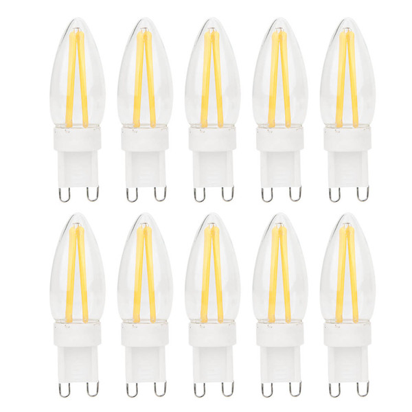 10Pcs G9 LED Bulb 3W Warm White Light Lamp Bi Pin Base Bulb Chandelier Lighting Accessories AC110V