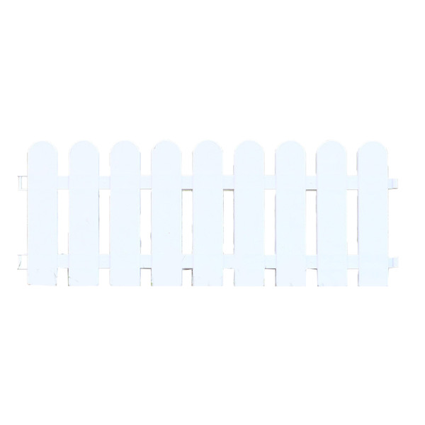 White Edgings Garden Picket Fence Ornamental Grass Lawn Flowerbeds Plant Borders for Indoor and Outdoor Villas 50×20cm / 19.7x7.9in