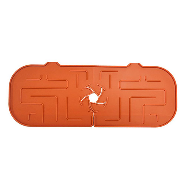Kitchen Faucet Sink Splash Guard Silicone Faucet Water Catcher Mat Sink Draining Pad Behind Faucet for Kitchen Bathroom