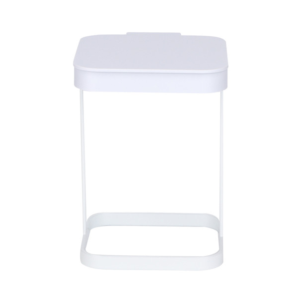 Mini Desktop Trash Can Home Table Waste Bin Kitchen Garbage Basket (White)
