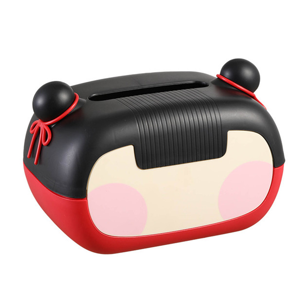 Nezha Tissue Box Holder Cute Desktop Napkin Holder China Chic Style Cartoon Decoration Red