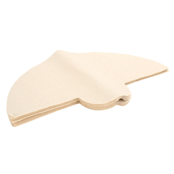 L-BEANS 40Pcs Filter Paper Disposable Wood Fiber Fan Shaped Coffee Filtration Accessory