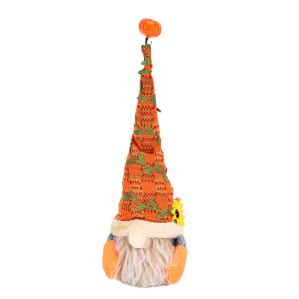 Faceless Doll Ornament Window Decoration Harvest Festival Elf Pumpkin Sunflower Dwarf Ornaments for Home Office Bookstore CafeBeard