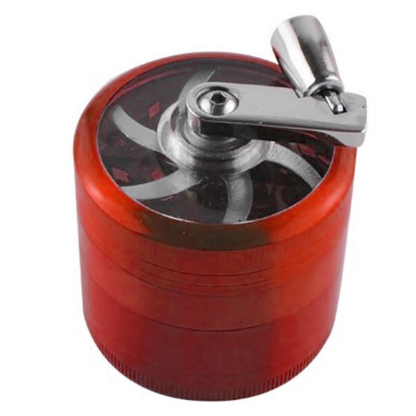 Hand Crank Grinder Spice Grinder Easy Manual Operation Compact Zinc Alloy Easy Clean Seasoning Grinder for Kitchen Home Red