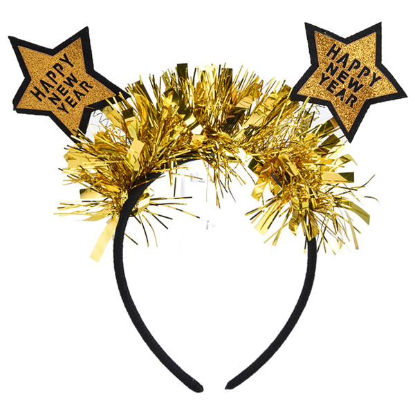 Cute Christmas Star Shaped Hair Hoop Fracture Resistance Star Shape Headband for FestivalGold Year