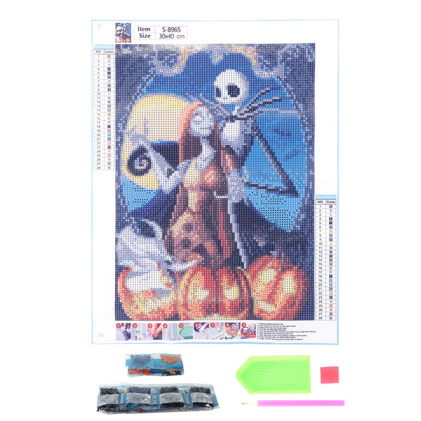 DIY Diamonds Painting Halloween Skull Pattern Embroidery Diamonds Picture Kit Home Decor Gift