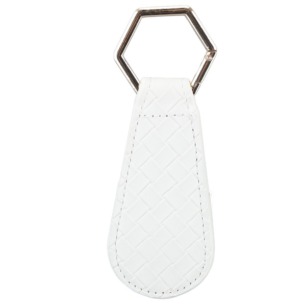 Magnetic Hat Clip Long Water Drop Shape PU Leather Hat Clip for Travel On Bag Women Men White