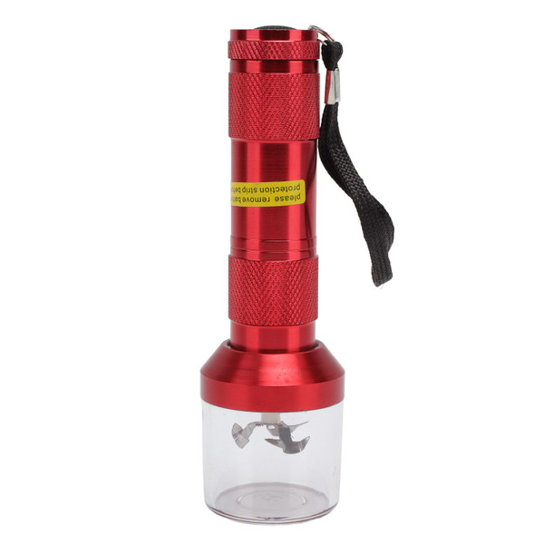 Electric Tobacco Herb Grinder Professional Aluminium Alloy Herb Tabacco Crusher for Herbal Medicine Seasoning Red