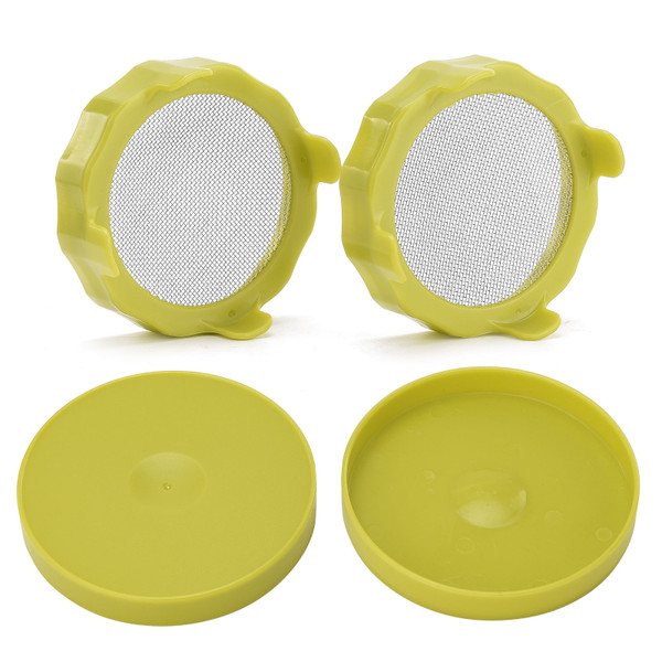 ABS Sprout Lid with Stainless Steel Screen for Wide Mouth Mason Jars