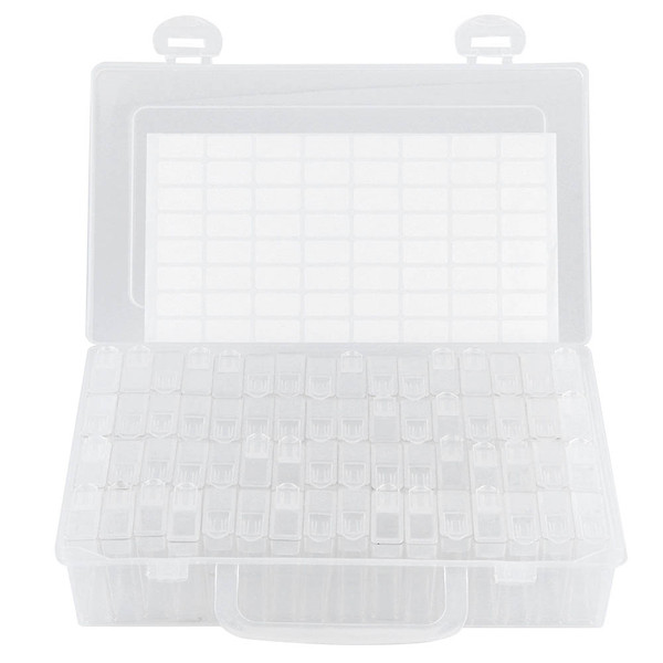 64Slots Diamonds Embroidery Accessories Diamonds Painting Boxes Cases Organizer Home Beads Storage