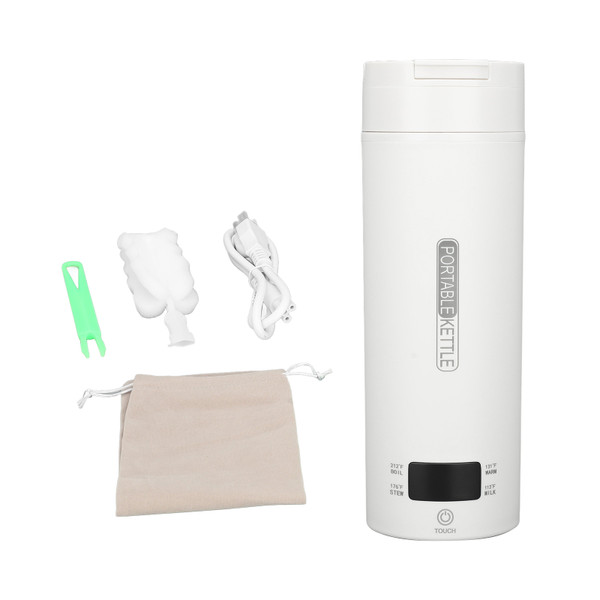 Travel Electric Kettle 450ml Temperature Control Portable Small Tea Coffee Kettle Water Boiler for Outdoor Business Trip
