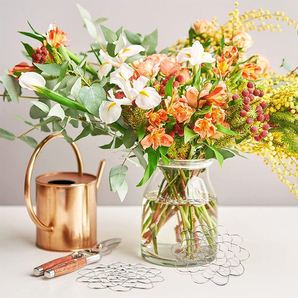 Flower Arrangement Holder Reusable Stainless Steel Floral Frogs for Vase Bouquet Arranger for Home Decor Arranging Tool