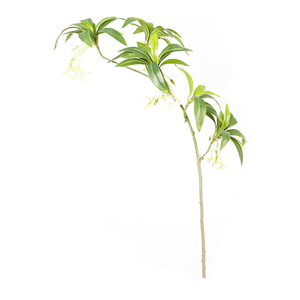 Artificial Greenery 5 Branches Long Stem 3D Hainan Elaeocarpus Fake Plants Flowers for Home Shop Office Party Wedding Decoration