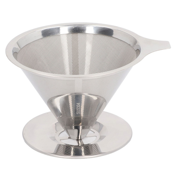 Pour Over Coffee Dripper 304 Stainless Steel Slow Drip Coffee Filter Reusable Coffee Maker Accessory
