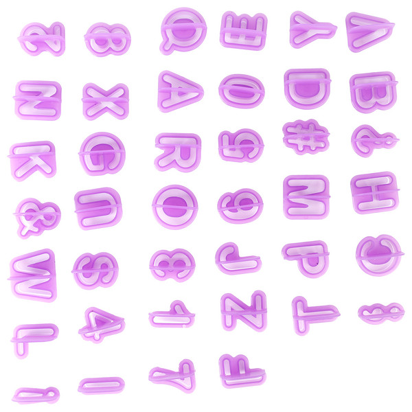 40pcs Letter And Number Chocolate Mold Plastic Molds Cake Maker Printing Mold