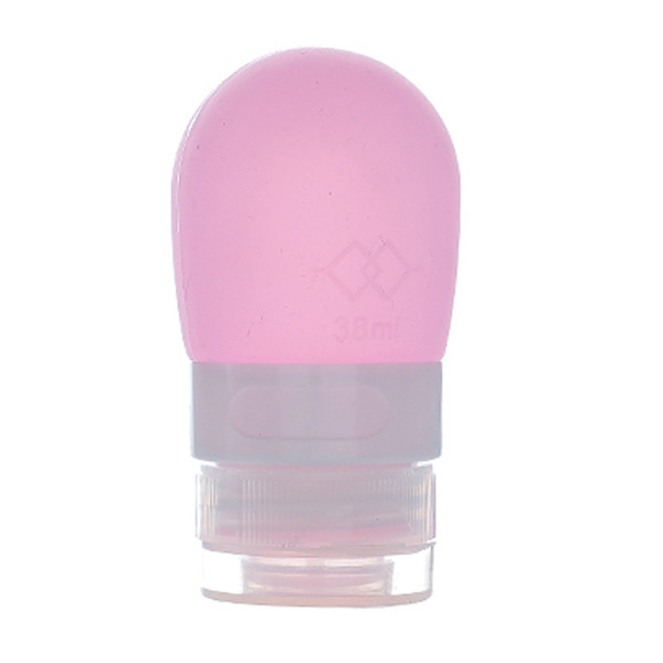 Cute Portable Container Round Silicone Travel Bottle Cosmetic Storage Bottle Pink 38ml